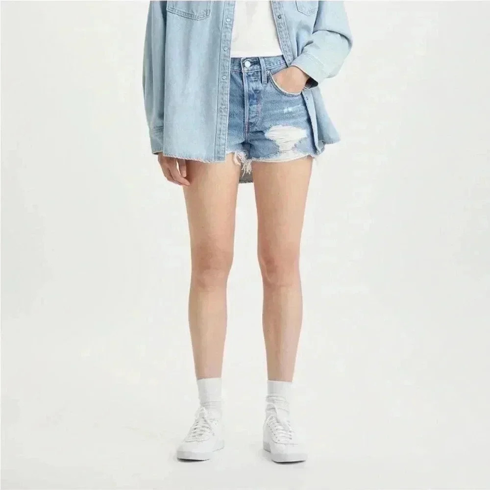 NWT Levi's 501° Original Fit‎ High-Rise
Women's Jean Shorts - Quiet Riot 29